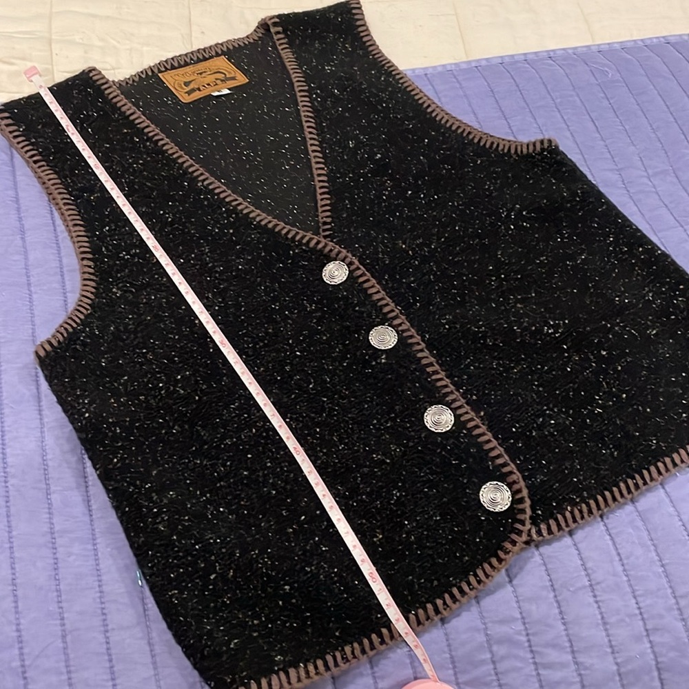 🤠 Alps Vintage Outdoor Knit Vest w/ Whipstitch Trim! In perfect condition! - Picture 7 of 8